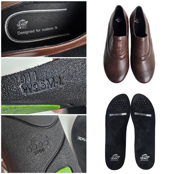 Abeo Colbie Clogs Size 8.5 Brown Leather Comfort Heels Slip Resistant Shoes - Picture 12 of 15